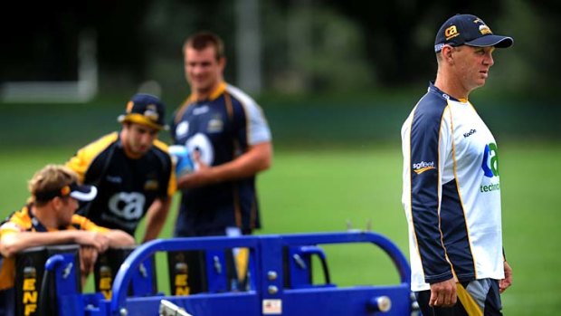 Tony Rea takes the reigns at the Brumbies yesterday.