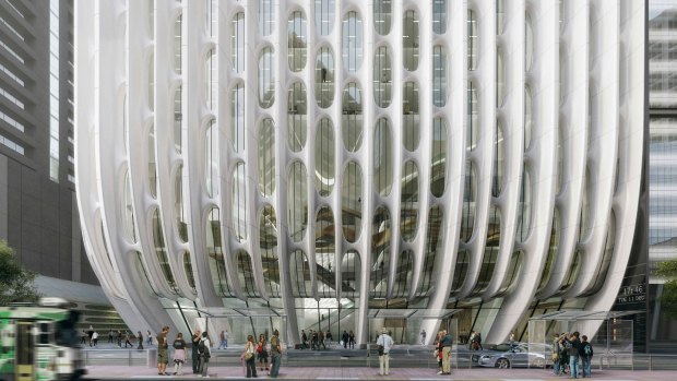 White latticework would be the building's standout feature, and its one-bedroom units would be 50 square metres in size.