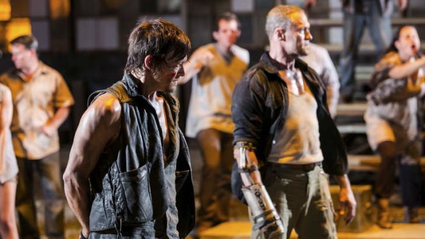 Norman Reedus and Michael Rooker star in <i>The Walking Dead</i>.
