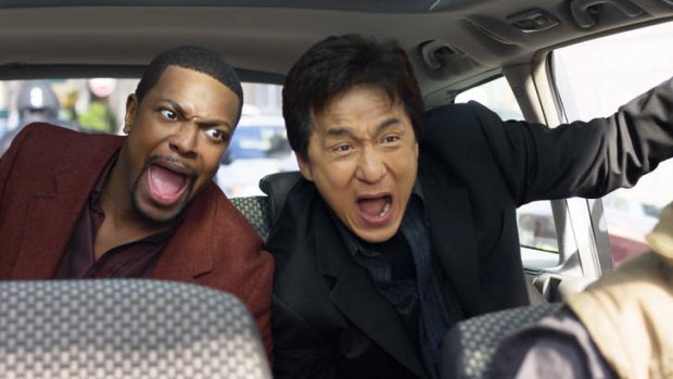 Fast-talking comedian Chris Tucker, left, starred with Jackie Chan in <i>Rush Hour 3</i>.