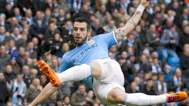 Key man: Manchester City's Alvaro Negredo has led the line superbly in the absence of Sergio Aguero.