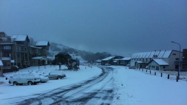 Deep freeze ... Snow has blanketed Mount Hotham with a further 30 centimetres expected today.