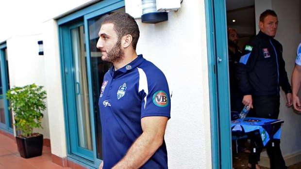 Confident ... Robbie Farah at Blues camp yesterday.