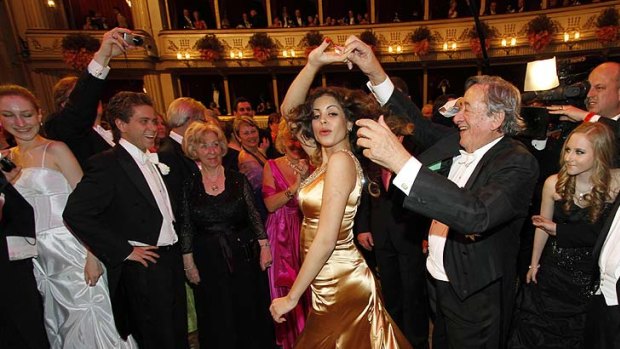 Karima el-Mahroug and her host Austrian businessman Richard Lugner  at the Opera Ball in  Vienna.