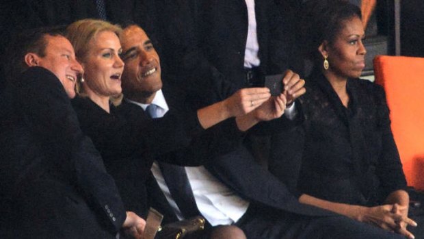 Barack Obama, David Cameron and Helle Thorning-Schmidt.
