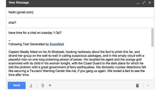 ScareMail in action.
