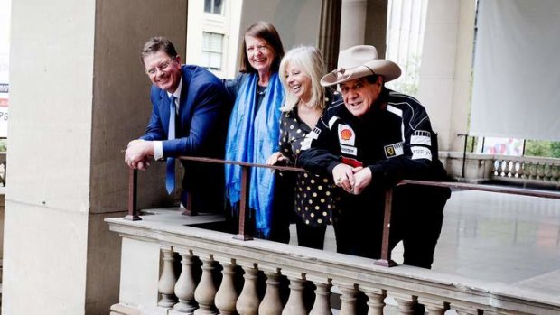 Fans (top, from left): Ted Baillieu, Kate Baillieu, Vikki Peters and Molly Meldrum relive 50 years before.