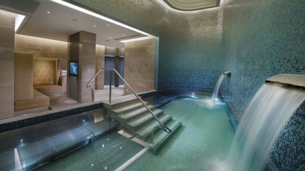 The vitality pool at Melbourne's Crown Towers Hotel Hommage spa.