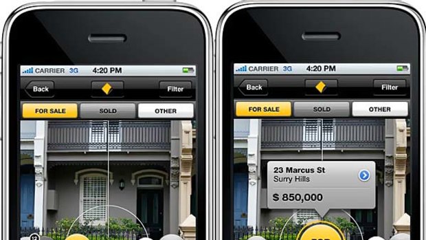 The Commonwealth Bank's Property Guide iPhone app.