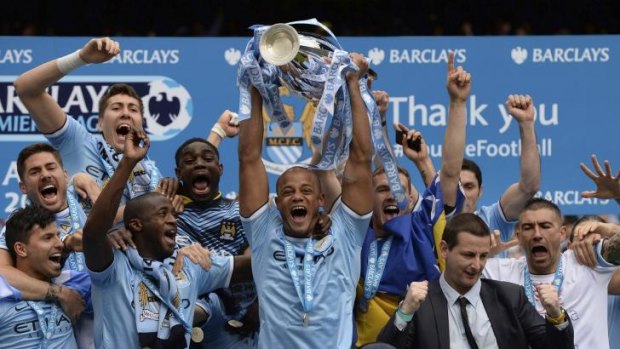 The team to beat: Manchester City are the reigning English Premier League champions.