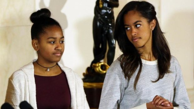 Barack Obama's two daughters, Sacha and Malia.