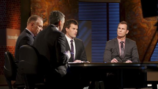 Perspective: Carey (far right) gives a former player's considered take on AFL issues on Channel Seven's <i>Talking Footy</i>.