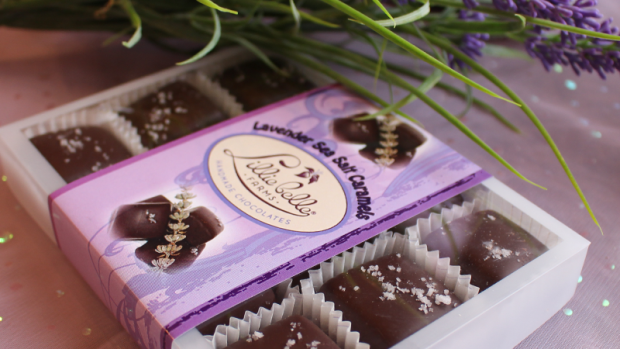 Lavender sea salt caramels from Lillie Belle.