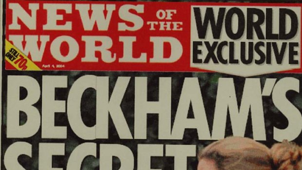 The <I>News of the World </i>exposed David Beckham's alleged affair with  Rebecca Loos.