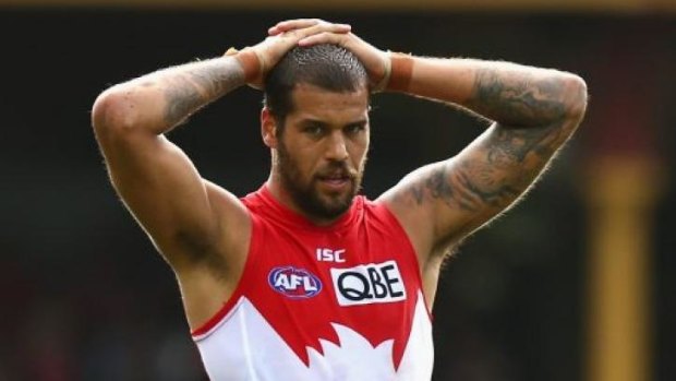 Restricted: Lance Franklin's training will hampered by a knee complaint but he will be fit enough to play against the Lions.