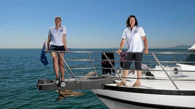 Torie Mackinnon (left) and her mother Sandy, before a dolphin tour in Sorrento in 2013.