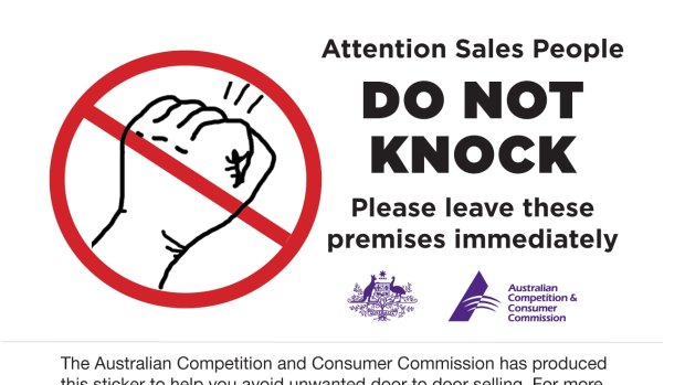 The "do not knock" sign can be printed and placed at the front door and must be observed by door knockers.
