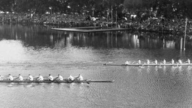 Lake Wendouree during the 1956 Olympics.