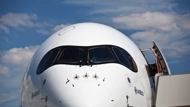 The nose of the Airbus A350.