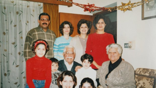 Sam Al Maraee and his family at the family home in Baghdad, Iraq, before they immigrated to Australia. 