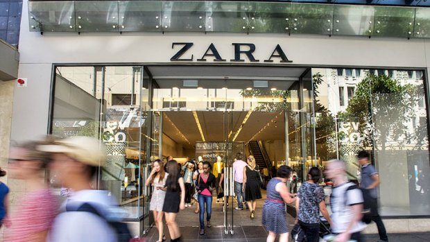 The Zara store in Bourke Street Mall.