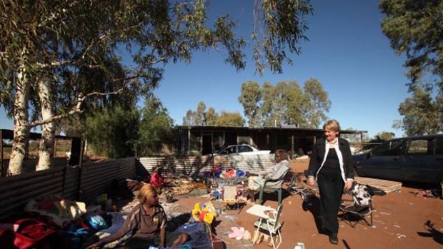 Indigenous Affairs Minister Jenny Macklin on a visit to Alice Springs earlier this year.