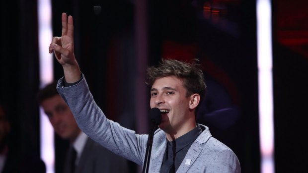 Flume accepts an ARIA for Best Independent Release during the 30th Annual ARIA Awards 2016 at The Star on November 23, 2016 in Sydney, Australia.