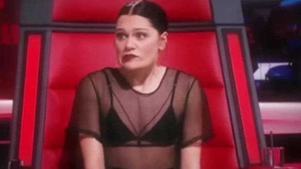 Jessie J looked surprised by Goodrem's reaction.