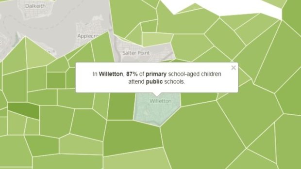 A snapshot of the data for Willetton.