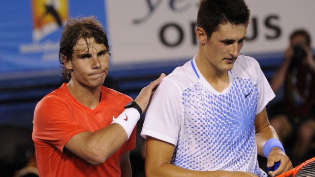 Bad luck: Bernard Tomic will face top seed Rafael Nadal in the first round of the Australian Open.
