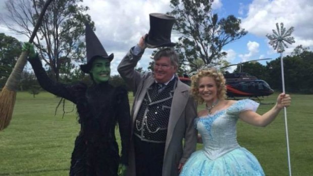 Wicked stars Jemma Rix, Simon Gallagher and Suzie Mathers arrive at Balmoral State High to promote their Brisbane season.