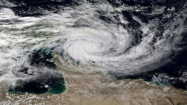 Cyclone Ita sits menacingly over north Queensland.