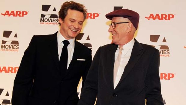 The King's Speech actors Colin Firth (L) and Geoffrey Rush .