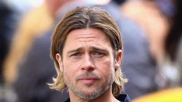 Brad Pitt on the set of <i>World War Z</i>