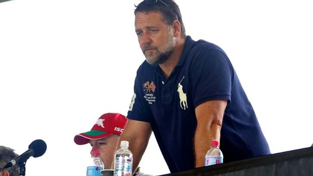 Staying put ... it seems Russell Crowe has reconsidered his decision to sell his stake in Souths.