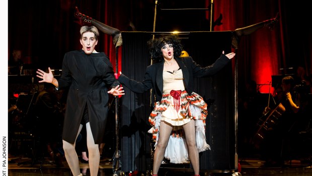 Revealing romp: Karen Breen and Meow Meow in Victoria Opera's </i>'Tis Pity: An Operatic Fantasia on Selling the Skin and the Teeth</i>. 