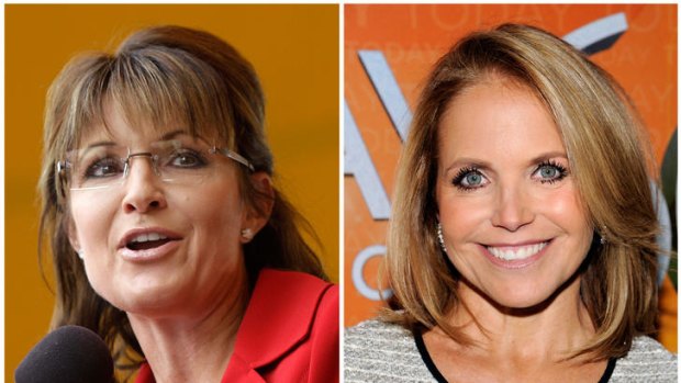 Rivals ... Sarah Palin, left, and Katie Couric.