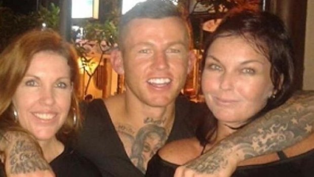 Controversial: Todd Carney with Mercedes (left) and Schapelle Corby.