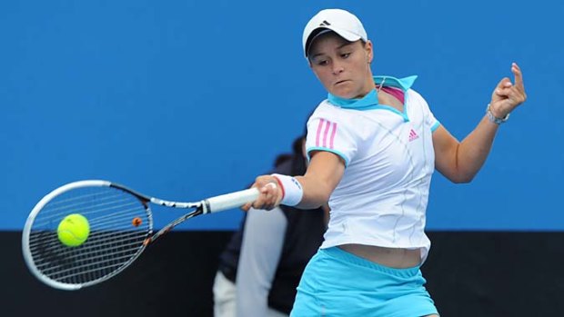 On the rise: 15-year-old wildcard play-off winner Ashleigh Barty.
