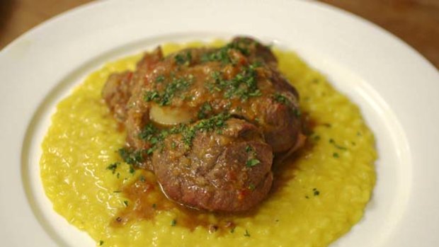 The one dish you must try ... Osso buco with gremolata, risotto Milanese with bone marrow, $35.