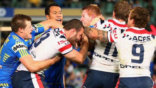 Boyd Cordner of the Roosters was found not guilty of striking despite throwing several punches.