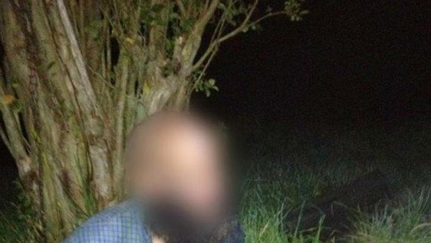 Covered in mud ... Malcolm Naden was found in bushland near Gloucester.