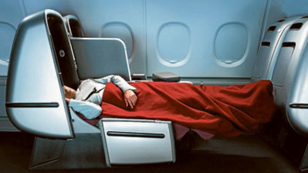 Demand increasing ... The sky bed in business class in the Qantas A380.
