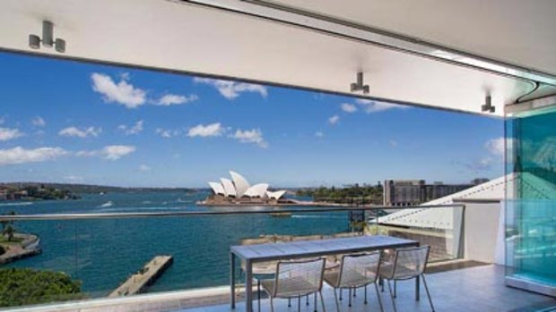 A $10 million-dollar view...the two storey penthouse in Hickson Road is expected to go to an overseas buyer.