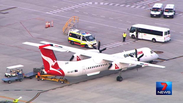 The plane forced to land at Brisbane Airport after smoke filled its cockpit.