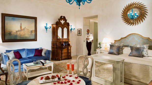 A suite at Hotel Cipriani.