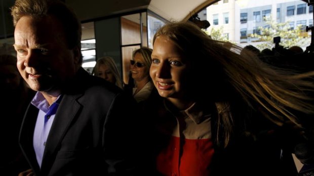 All smiles ... Madeline Pulver and her father Bill.