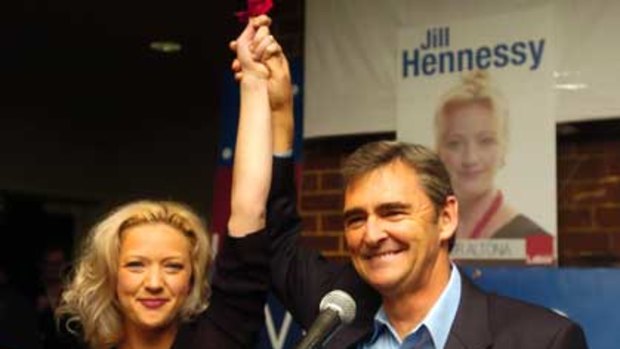 New member for Altona Jill Hennessy and Premier John Brumby.