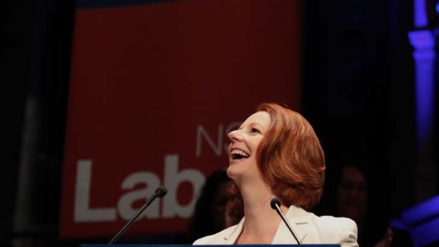 In for the long haul ... Julia Gillard shrugged off suggestions she could stand down following more pain for Labor in the polls.