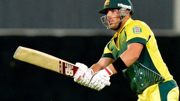 Aaron Finch in action during the final Twenty20 match against South Africa in Centurion.
